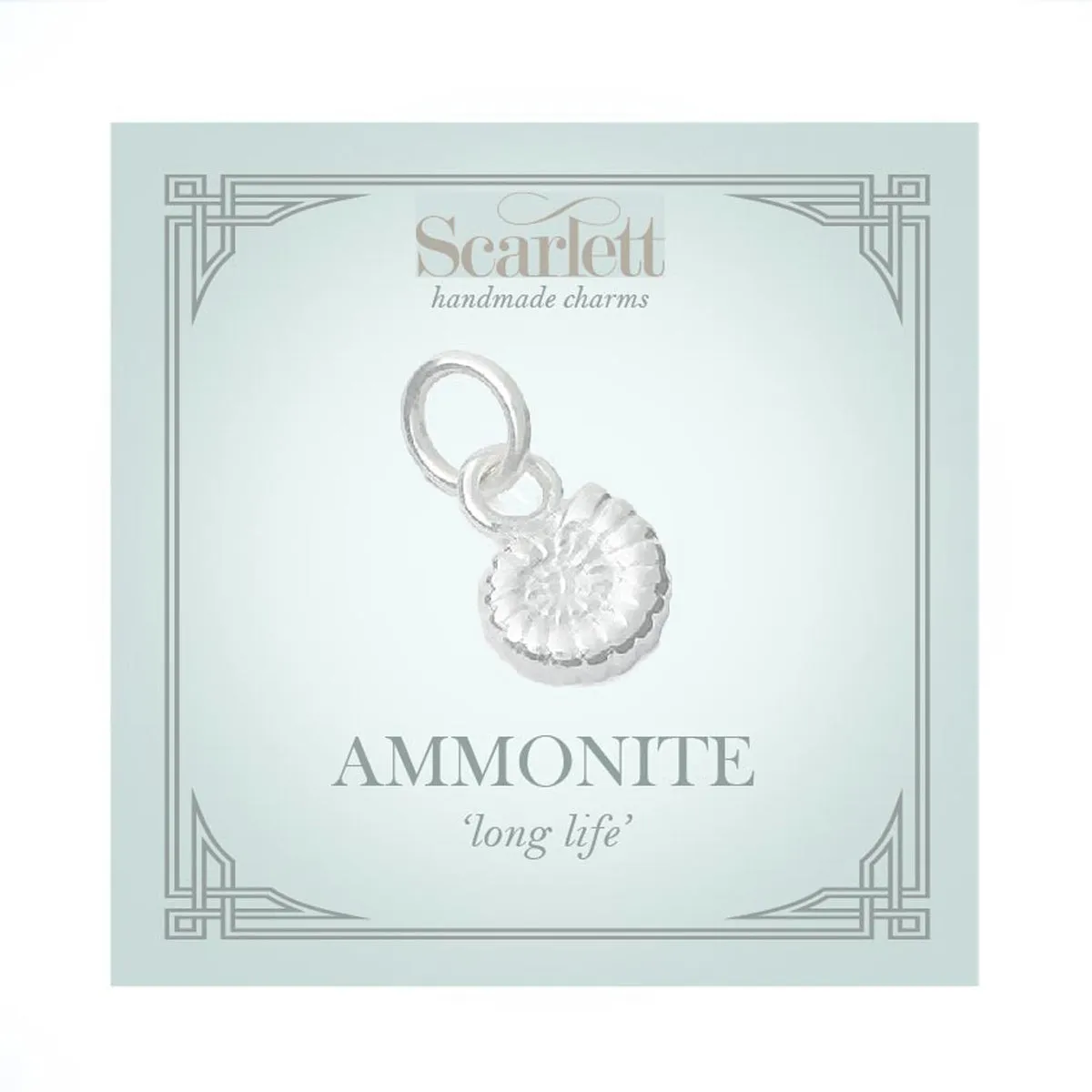 Ammonite Fossil Silver Charm