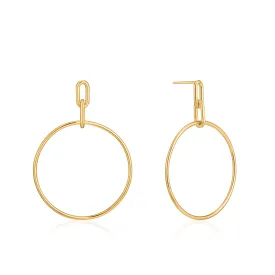 Ania Haie Cable Link Hoop Earrings - Gold