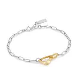 Ania Haie Zoom Silver Arrow Link Chunky Chain Bracelet