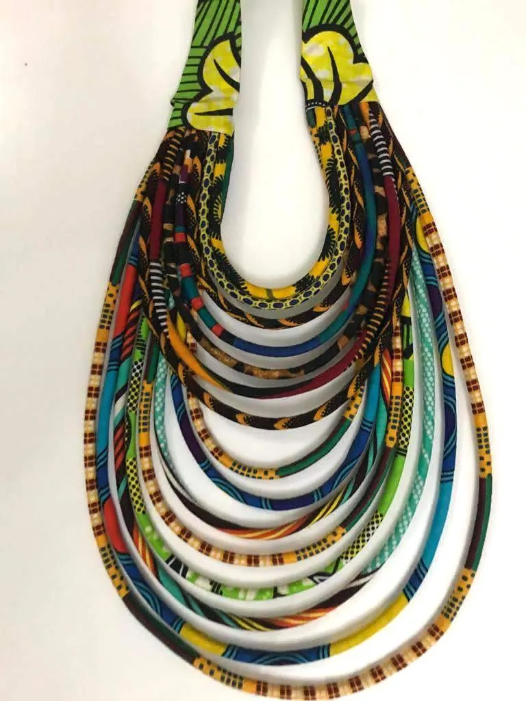 Ankara Multistrand Mariama Necklace (MR-1)