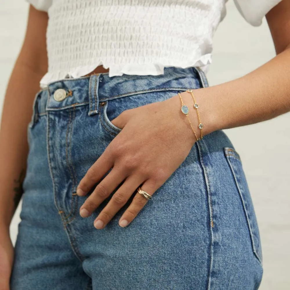 Antibes Blue Topaz & Gold Vermeil Bracelet