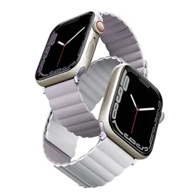 Apple Watch (38/40/SE/41MM) UNIQ Revix Magnetisk Vendbar Urrem - Lilla / Hvid