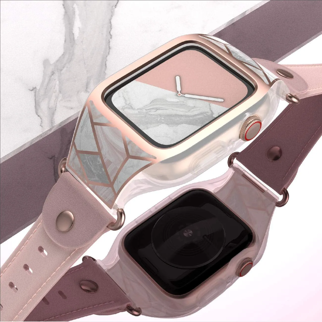 Apple Watch 38mm Cosmo Case - Marble Pink