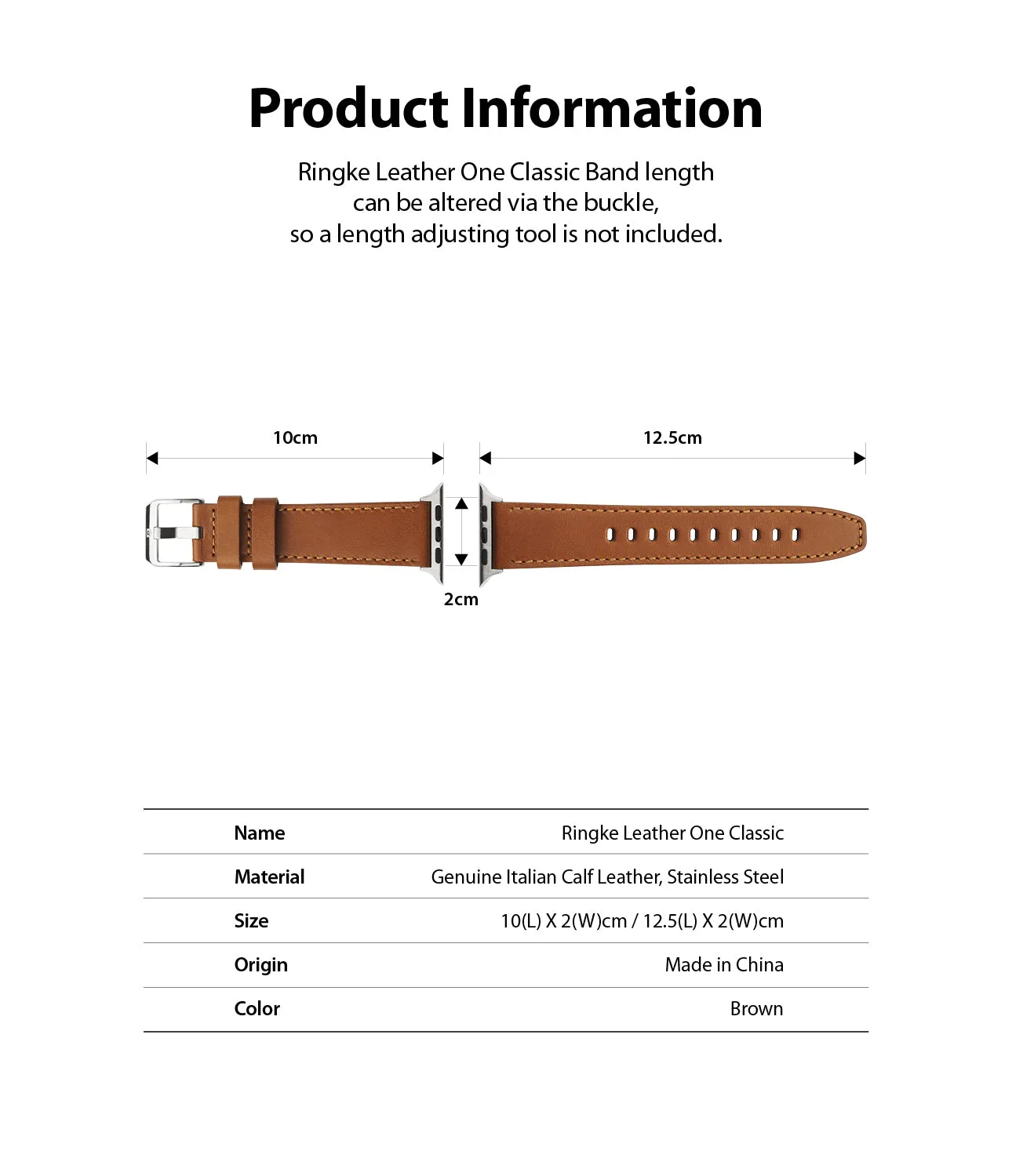 Apple Watch 40mm / 38mm | Leather One Classic Band