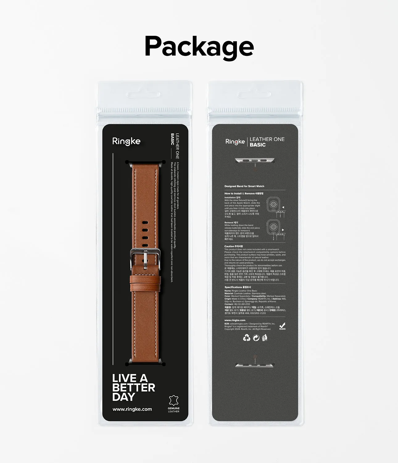 Apple Watch 49mm / 45mm / 44mm / 42mm | Leather One Basic