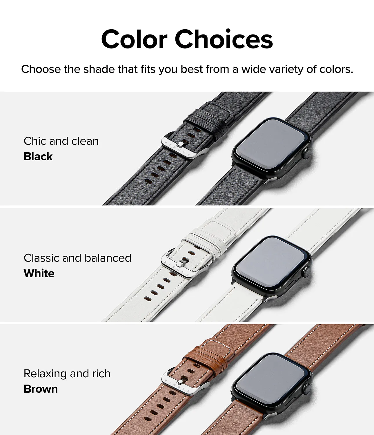 Apple Watch 49mm / 45mm / 44mm / 42mm | Leather One Basic