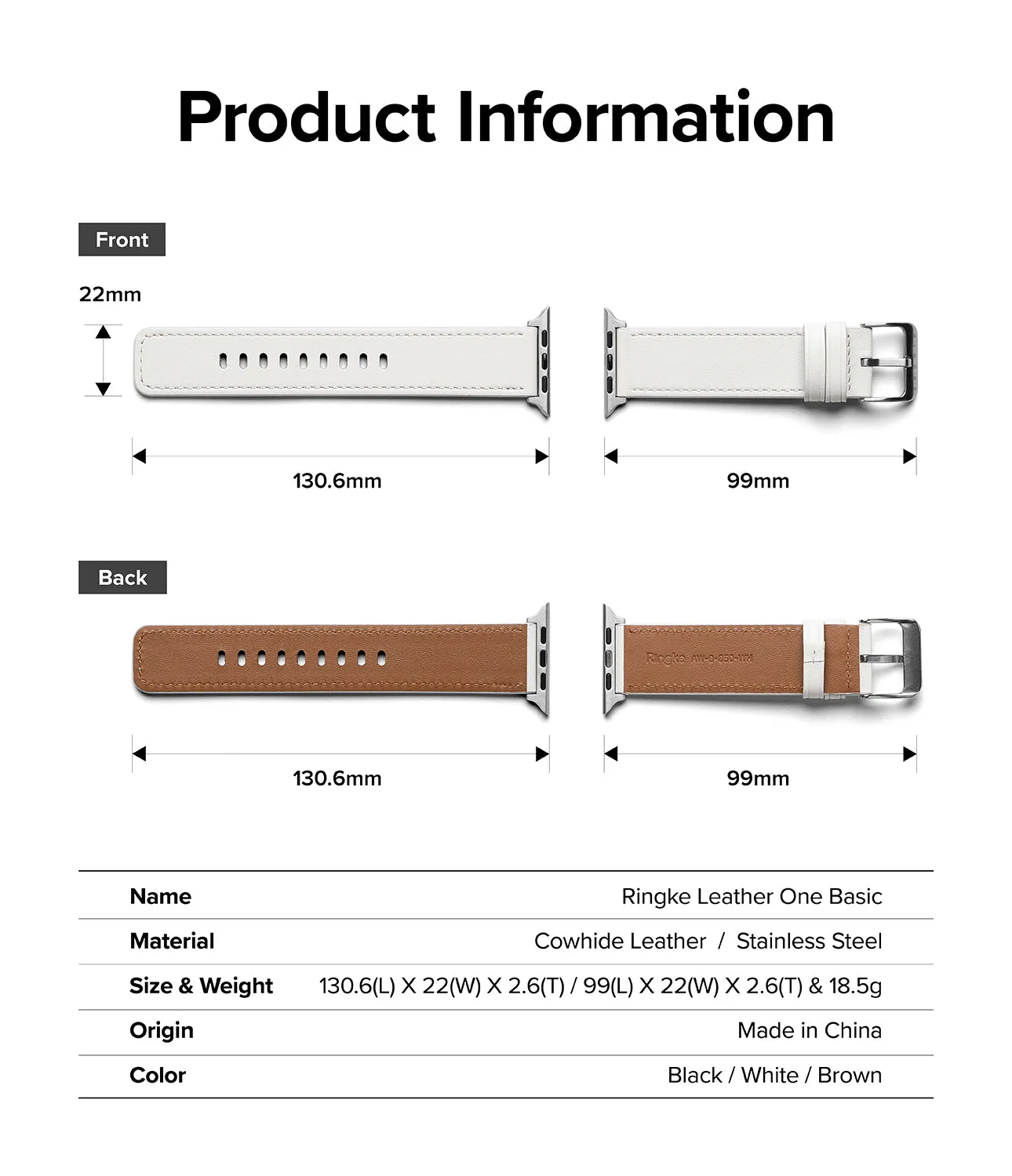 Apple Watch 49mm / 45mm / 44mm / 42mm | Leather One Basic