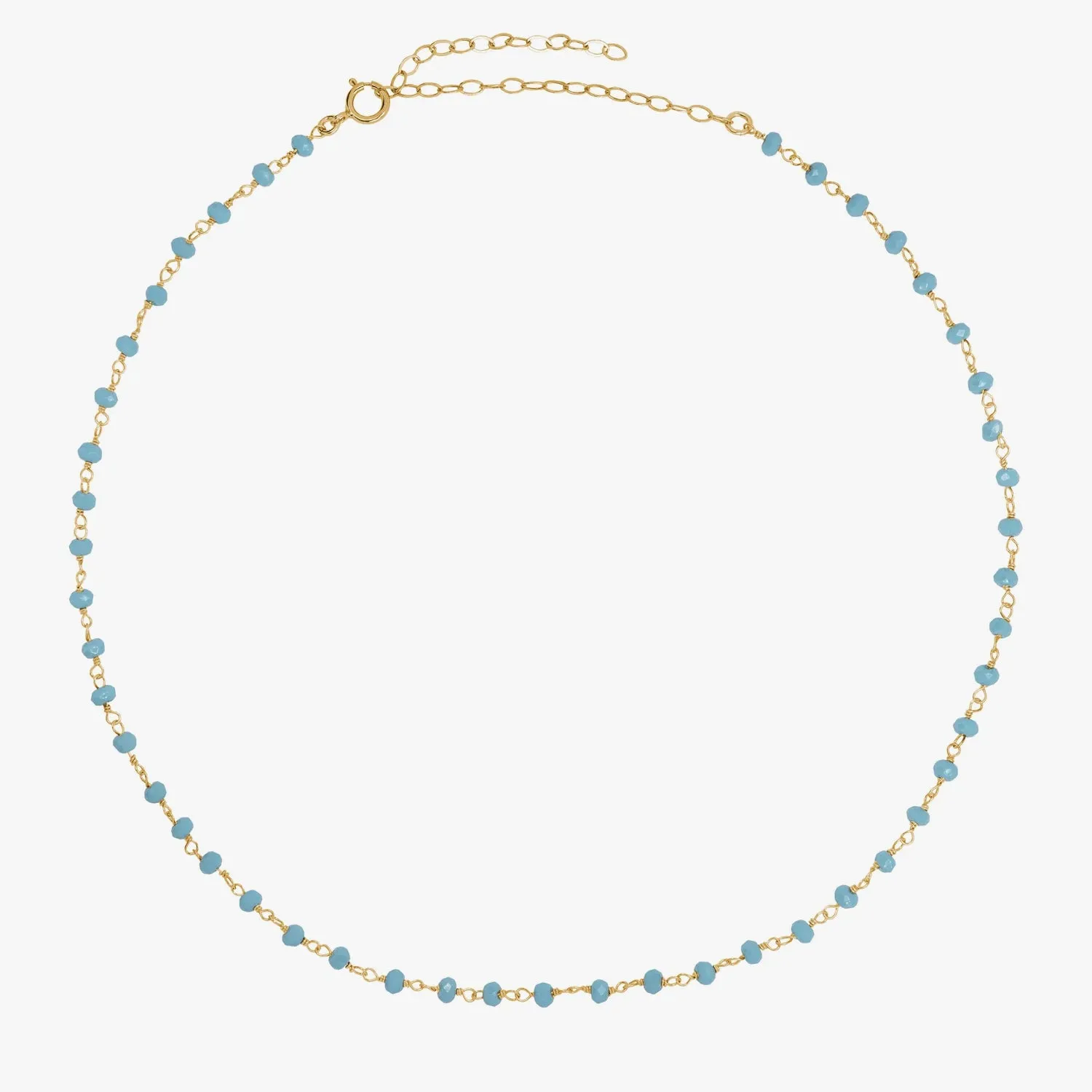 Aqua Agate Gemstone Choker