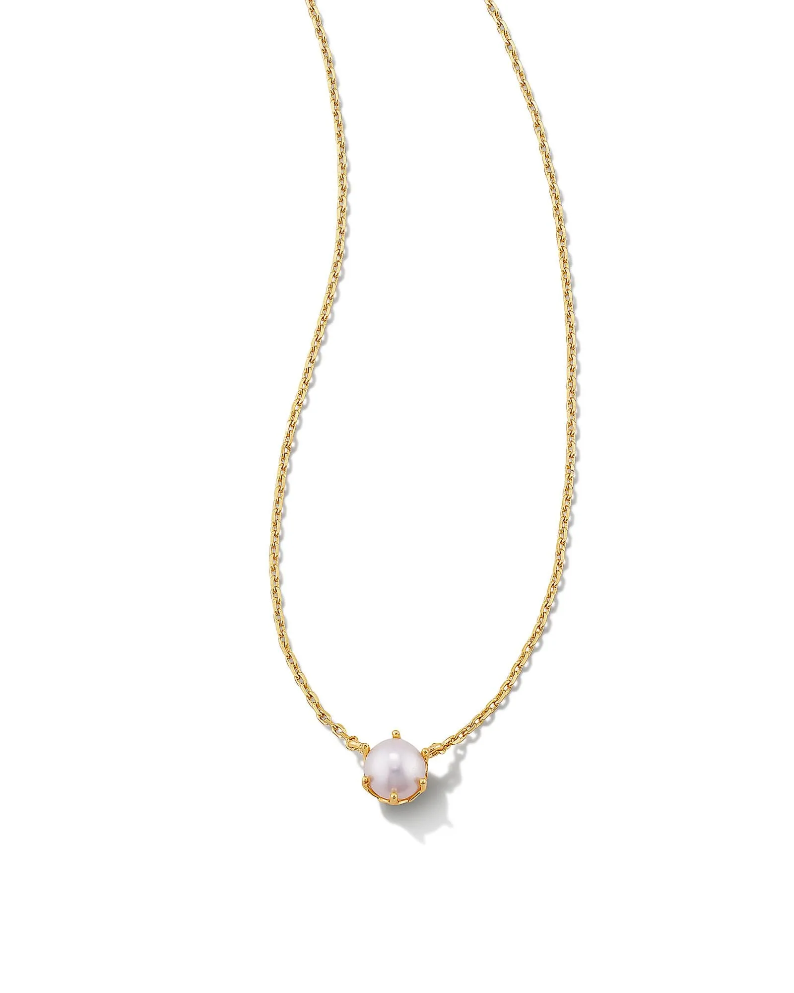 Ashton Pearl Pendant Necklace Gold White Pearl