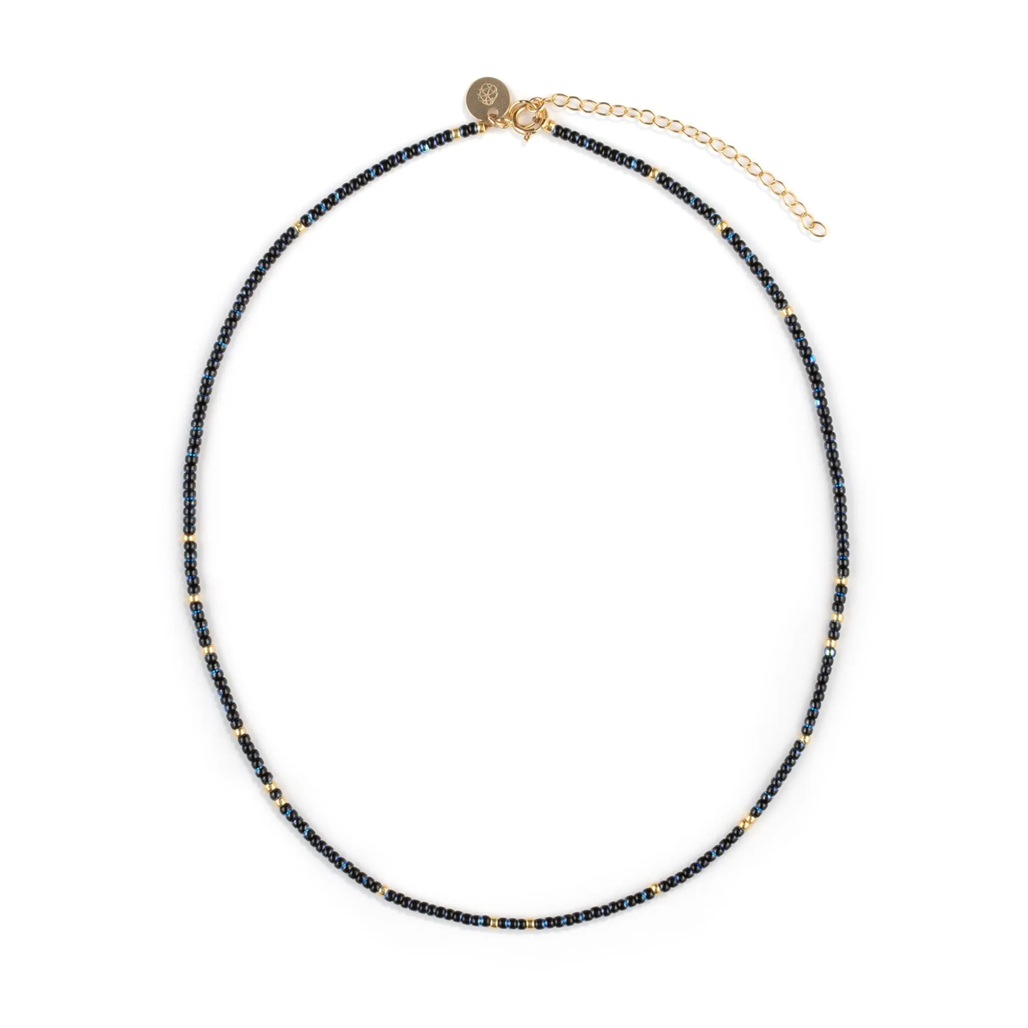 Aurora Blue Beaded Necklace