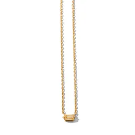 Baguette Mini Necklace, Citrine, 9kt Yellow Gold