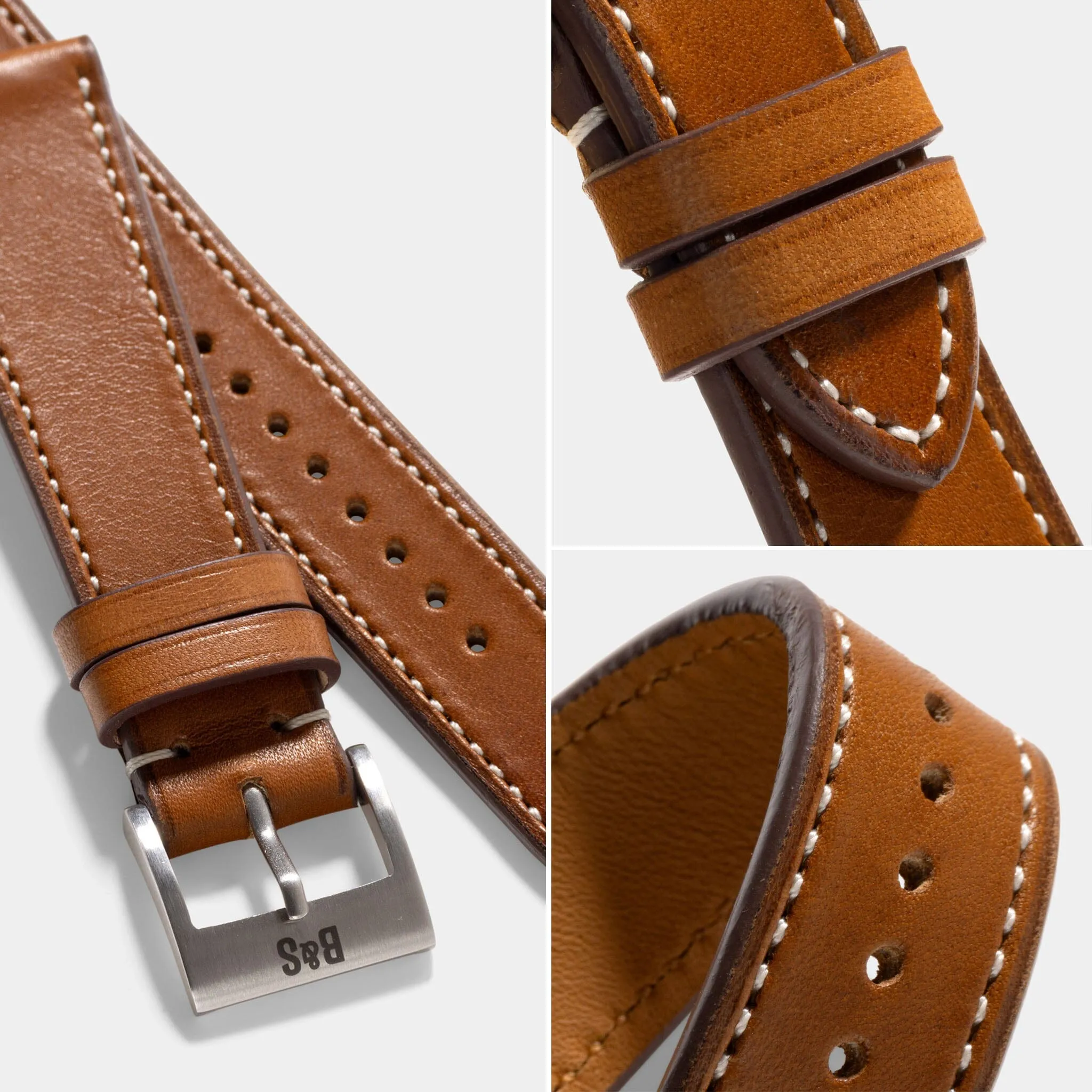 Barenia Cognac Brown Leather Watch Strap