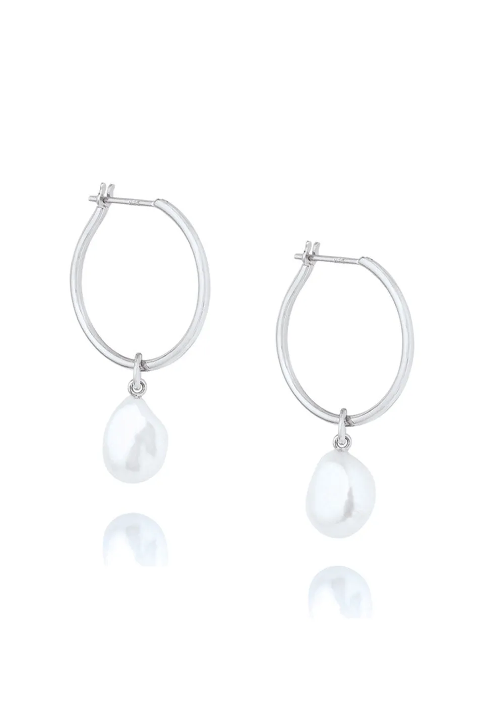 Baroque Pearl Willpower SS Hoop Earring