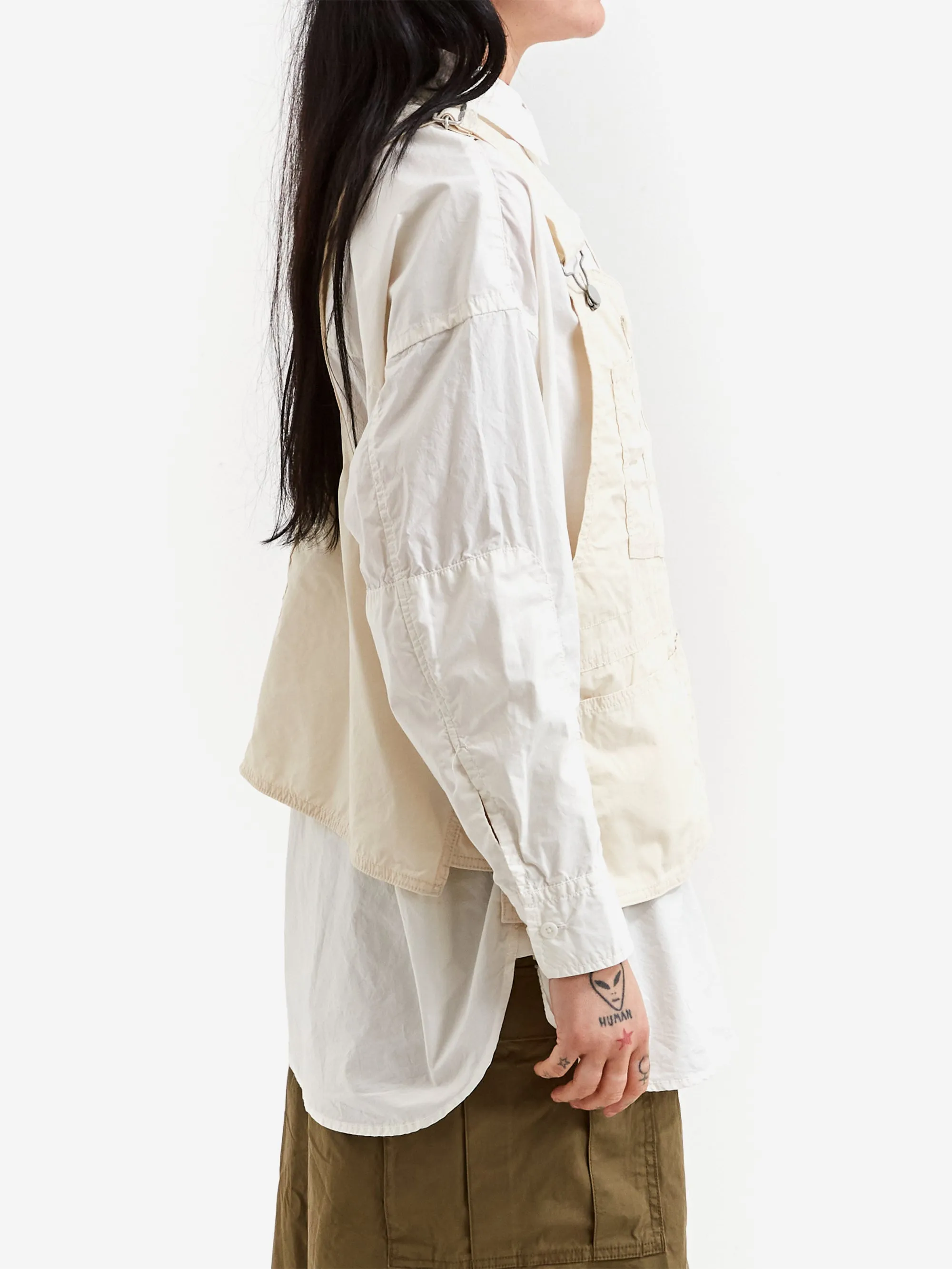 Beams Boy Typewriter Overall Vest - Ivory