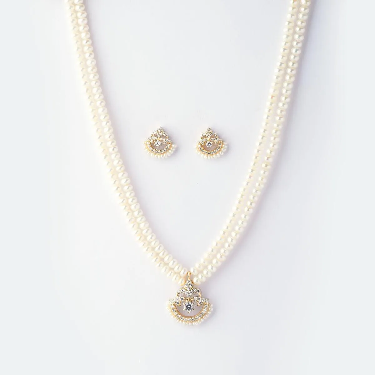 Beautiful Real Pearl Necklace Set