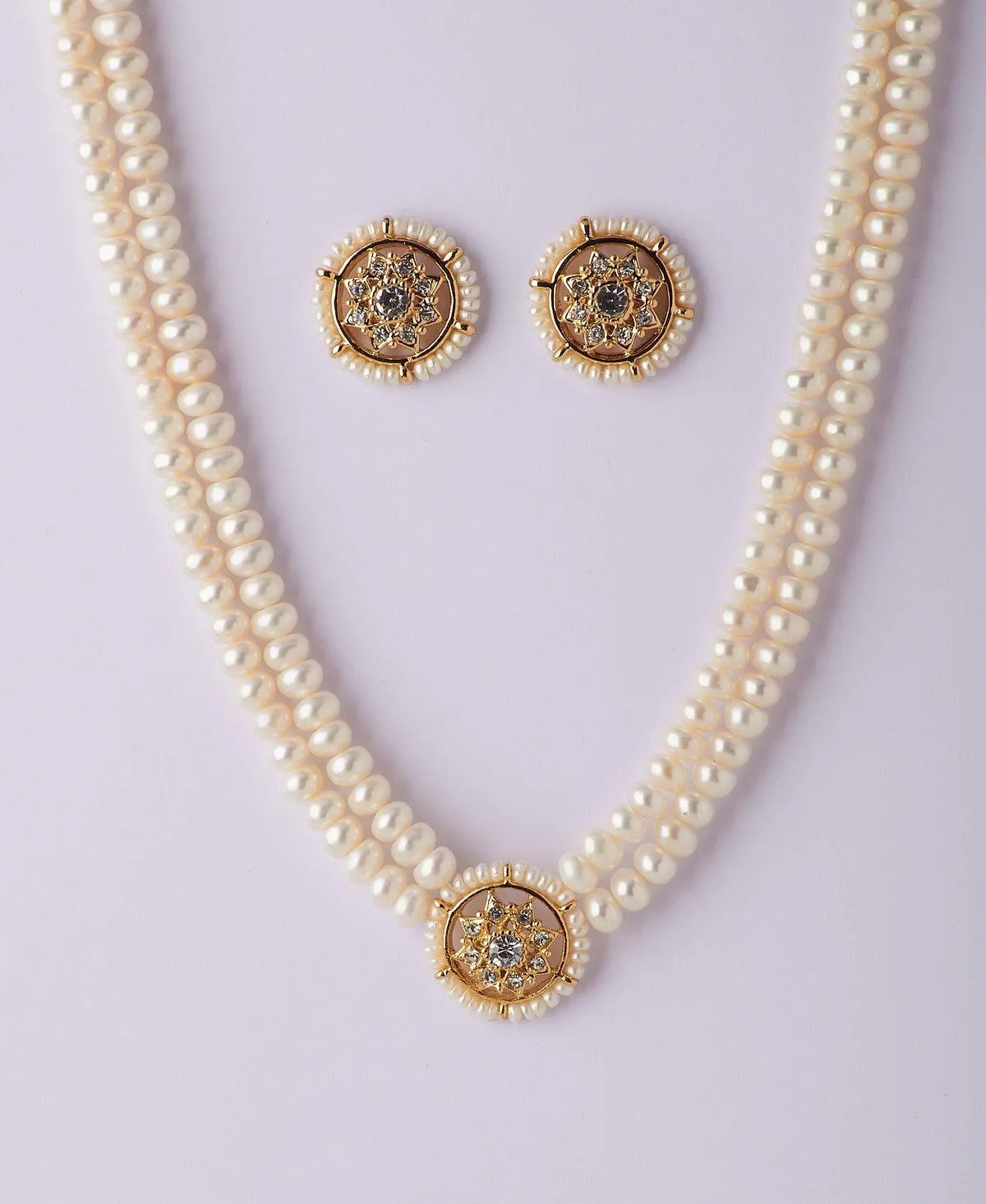 Beautiful Real Pearl Necklace Set