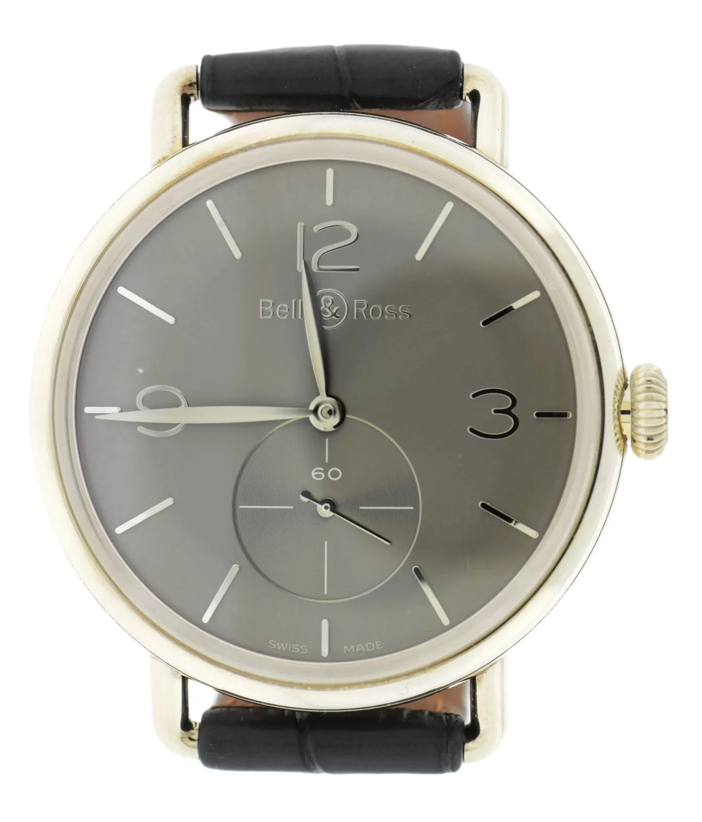 Bell & Ross Vintage WW1 Argentium Silver BRWW1-ME-AG-RU/SCR