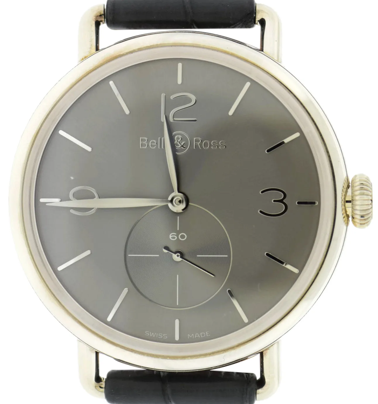 Bell & Ross Vintage WW1 Argentium Silver BRWW1-ME-AG-RU/SCR