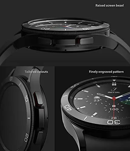 Bezel Styling Compatible with Samsung Galaxy Watch 4 Classic 46mm - Black [46-15]