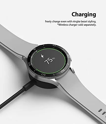 Bezel Styling Compatible with Samsung Galaxy Watch 4 Classic 46mm - Black [46-15]