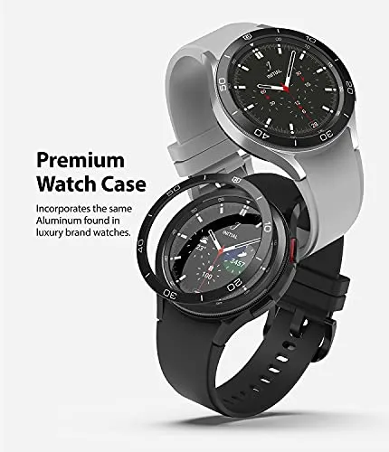 Bezel Styling Compatible with Samsung Galaxy Watch 4 Classic 46mm - Black [46-15]