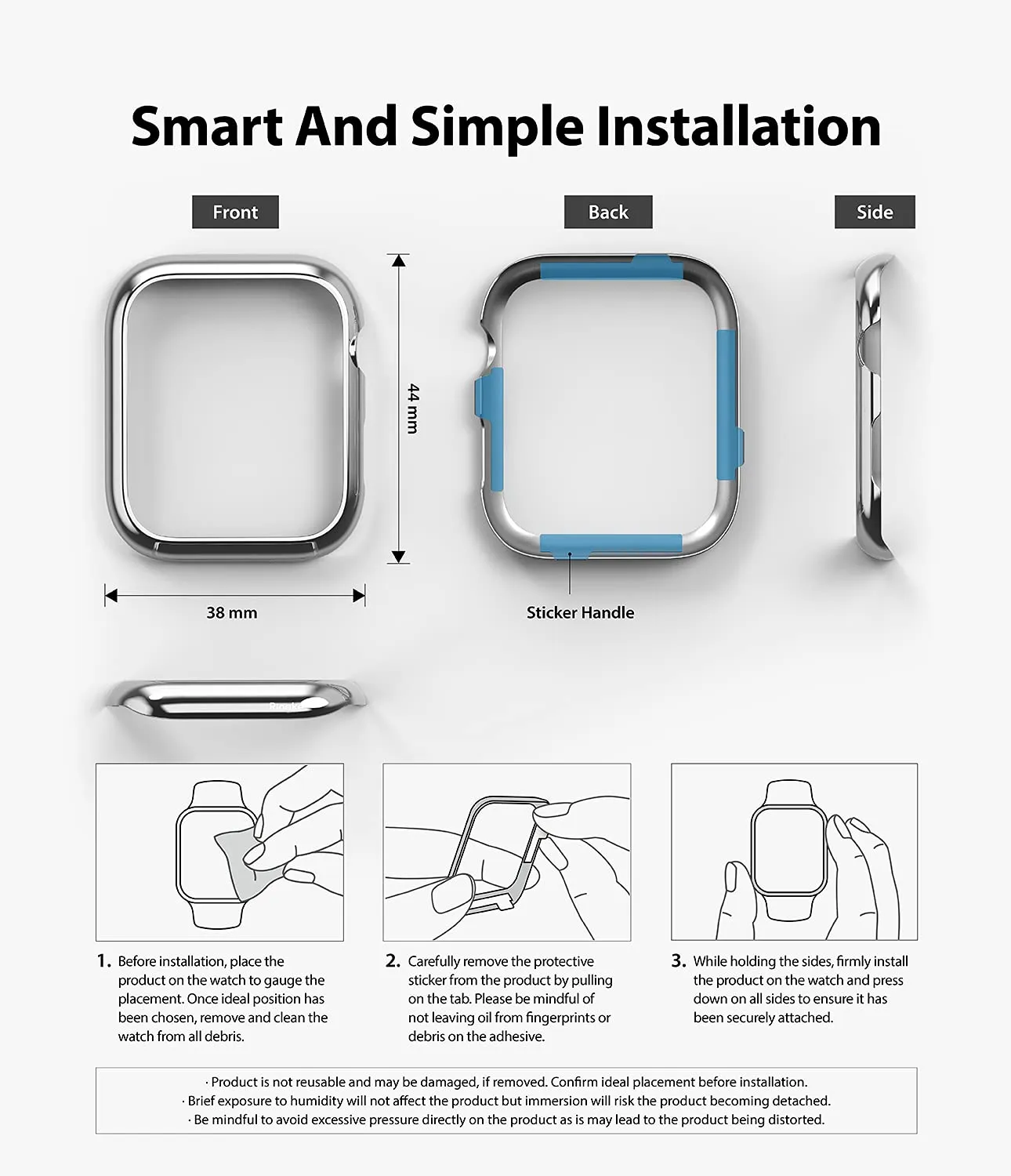 Bezel Styling for Apple Watch 44mm for Series 4 / 5 / 6 / SE - 44  (ST)