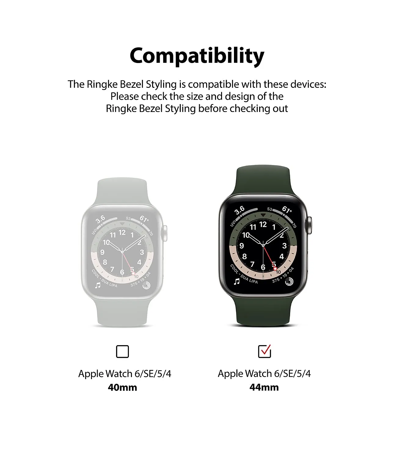 Bezel Styling for Apple Watch 44mm for Series 4 / 5 / 6 / SE - 44  (ST)