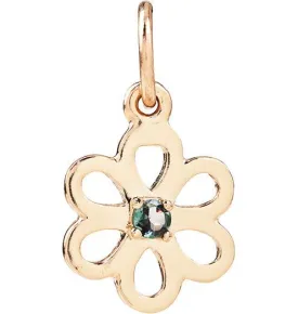 Birthstone Flower Charm With Alexandrite