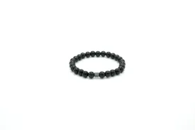 Black Hematite Elastic Beaded Bracelet