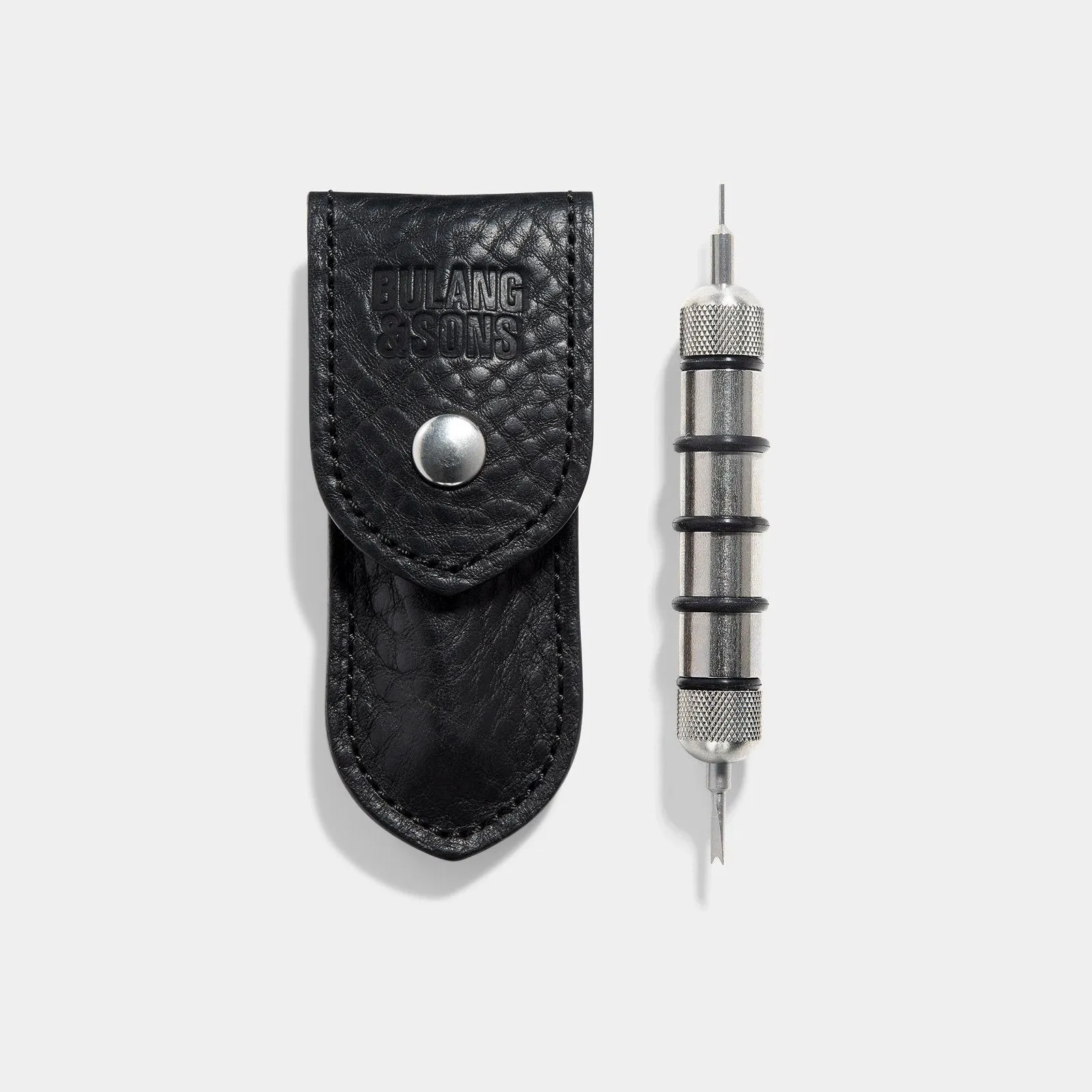 Black Leather Spring Bar Travel Tool Set