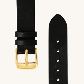 Black Leather Watch Band