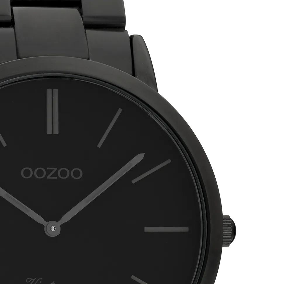 Black OOZOO watch with black stainless steel bracelet - C20025