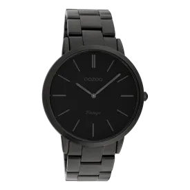 Black OOZOO watch with black stainless steel bracelet - C20025