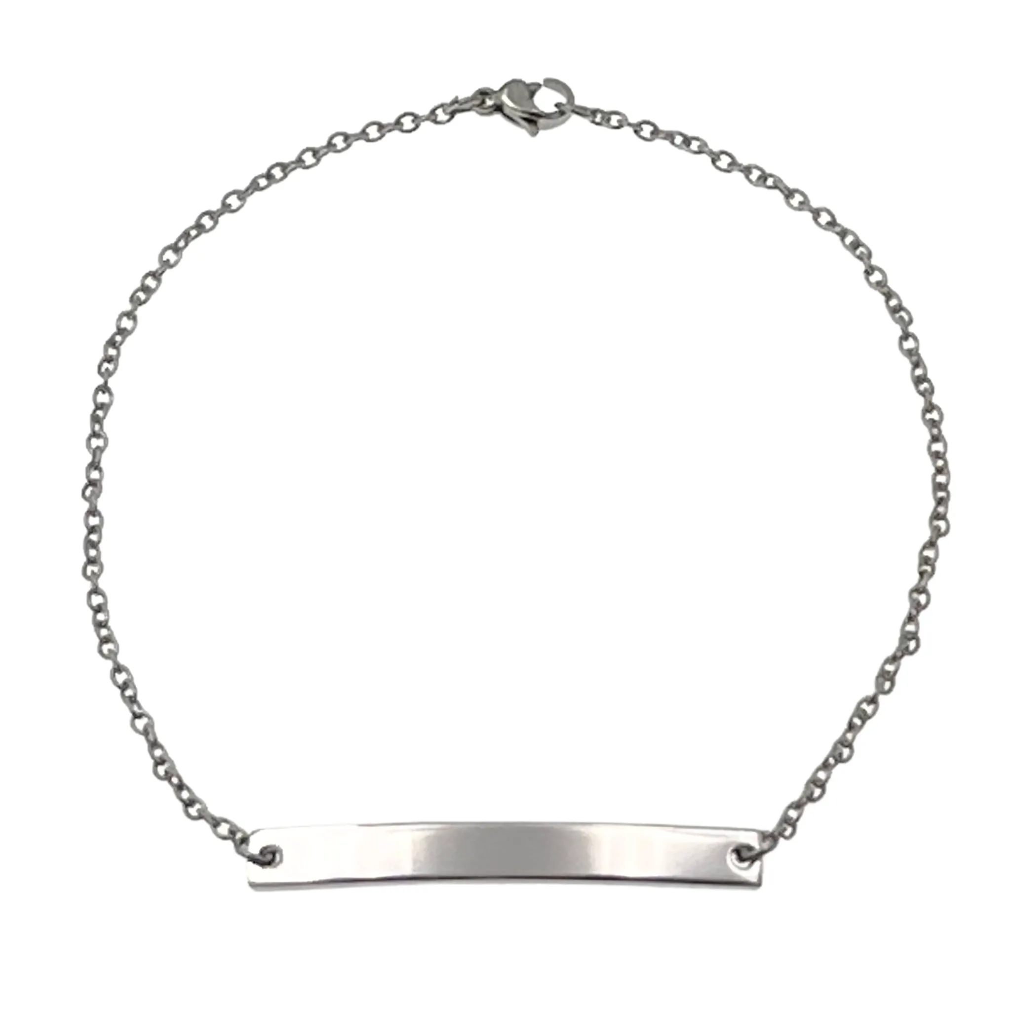 Blank Stainless Steel Curved Bar Bracelet/Anklet / BRJ9030