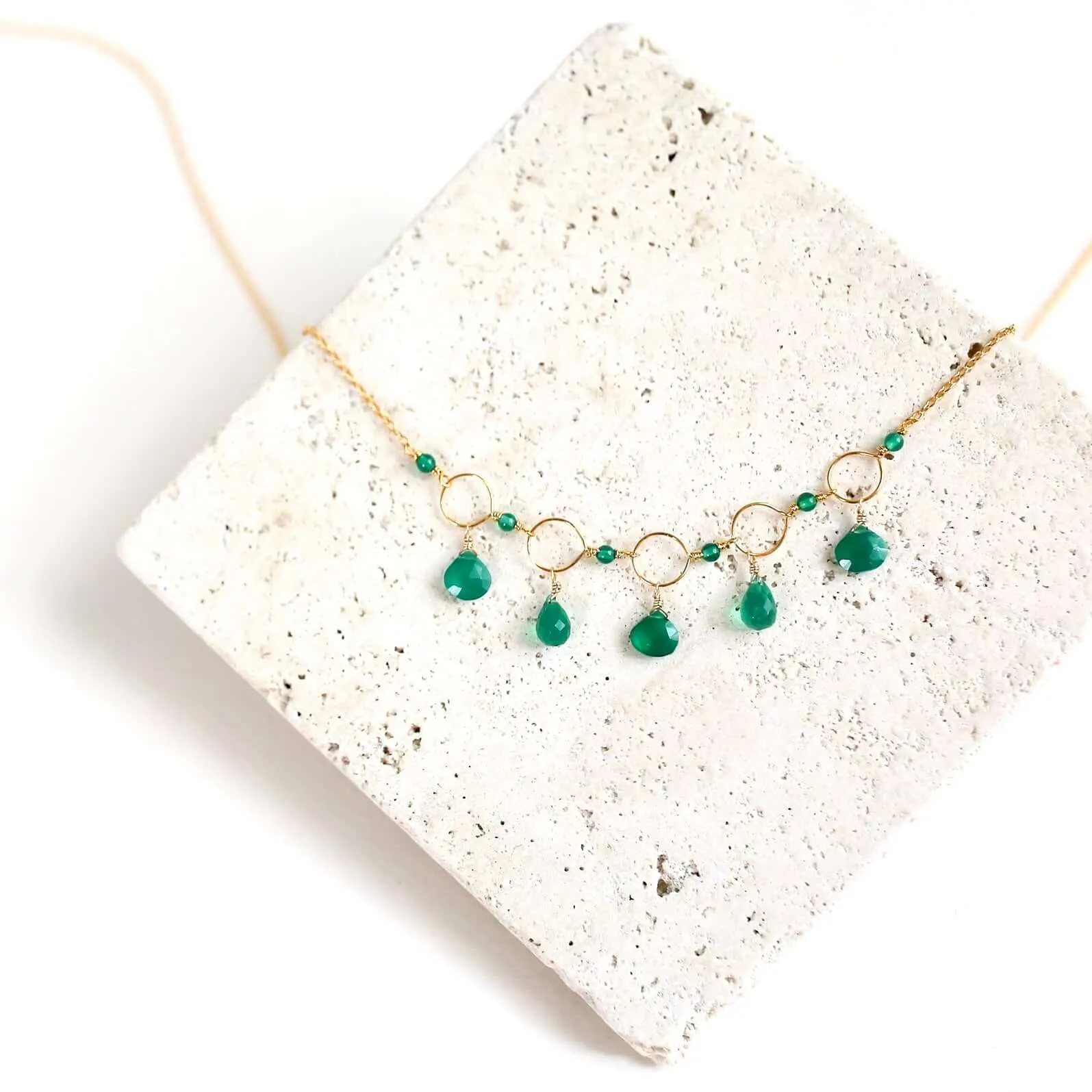 Blue Gemstone Mini Sparkler Necklace