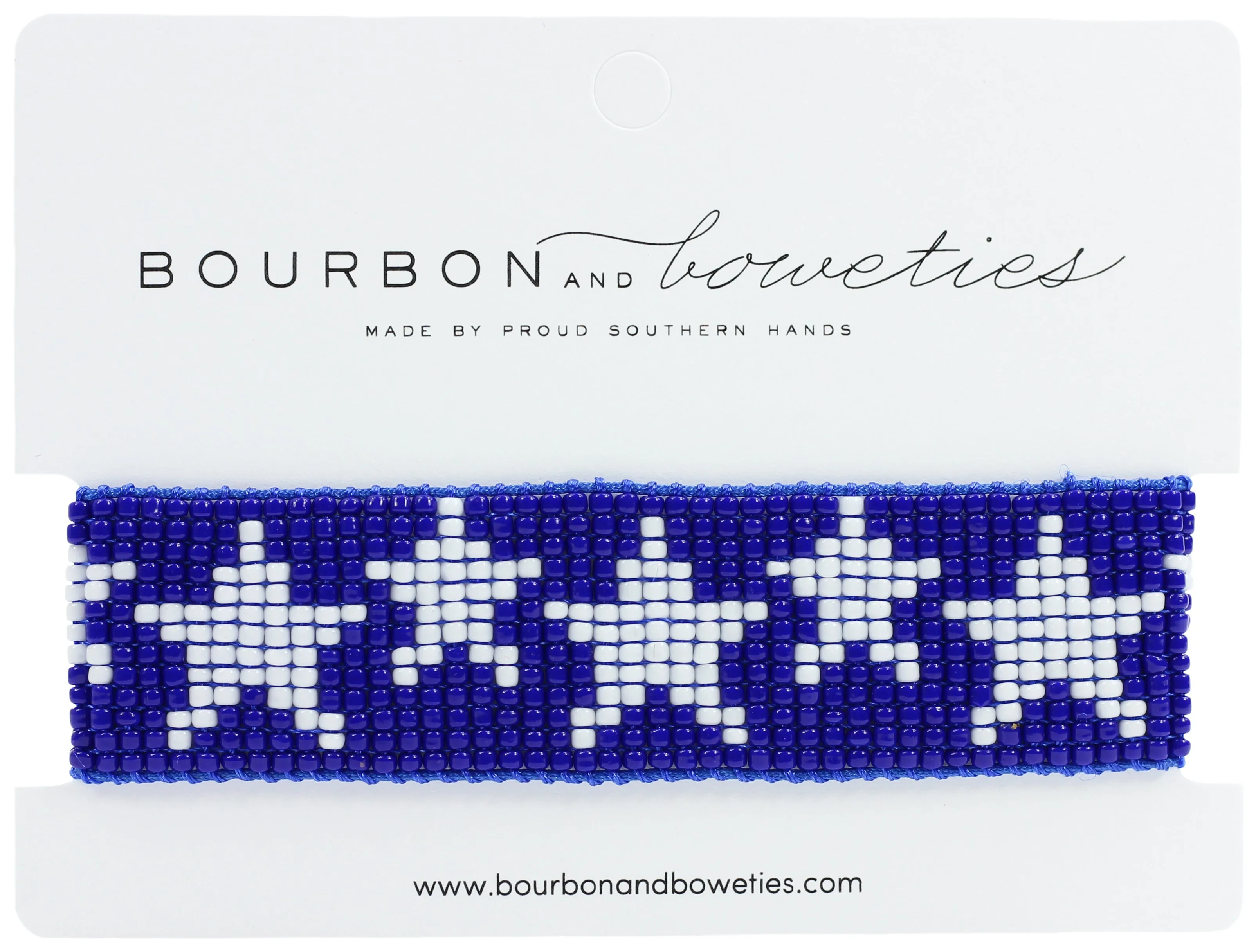 Blue Star Beaded Adjustable Bracelet