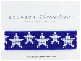 Blue Star Beaded Adjustable Bracelet