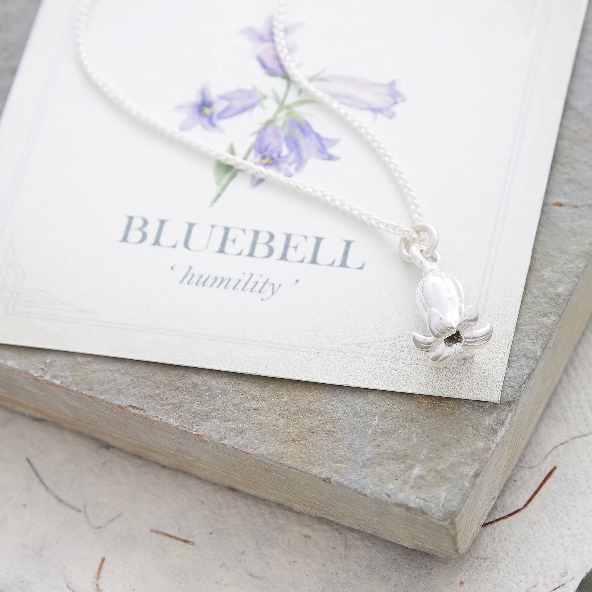 Bluebell Flower Silver Charm