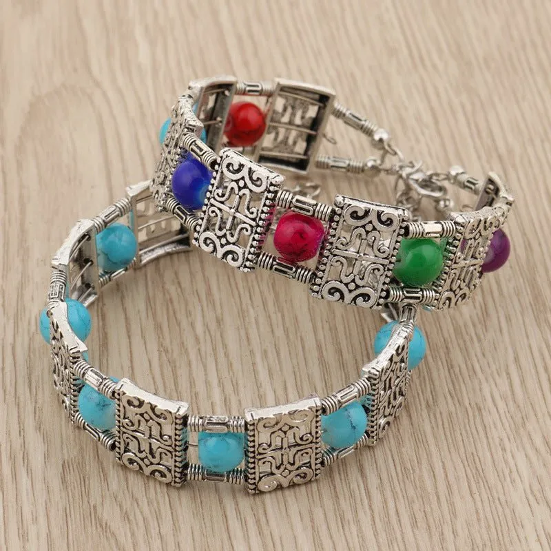 Boho Chic Multicolor Beaded Bracelet