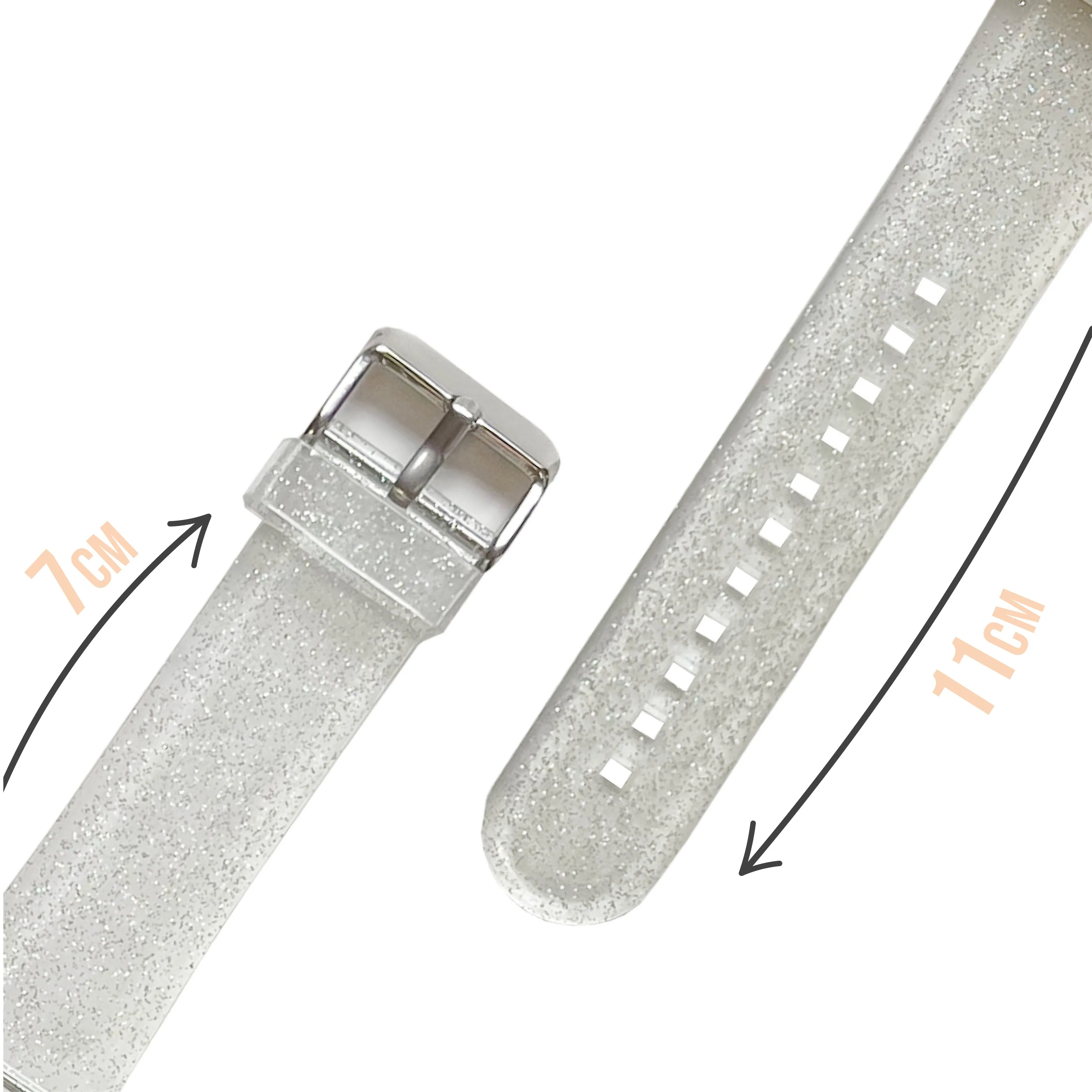 Bonnie the Highland Cow Clear Glitter Smartwatch Strap