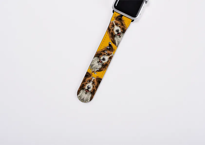 Border Collie Honey Apple Watch Strap