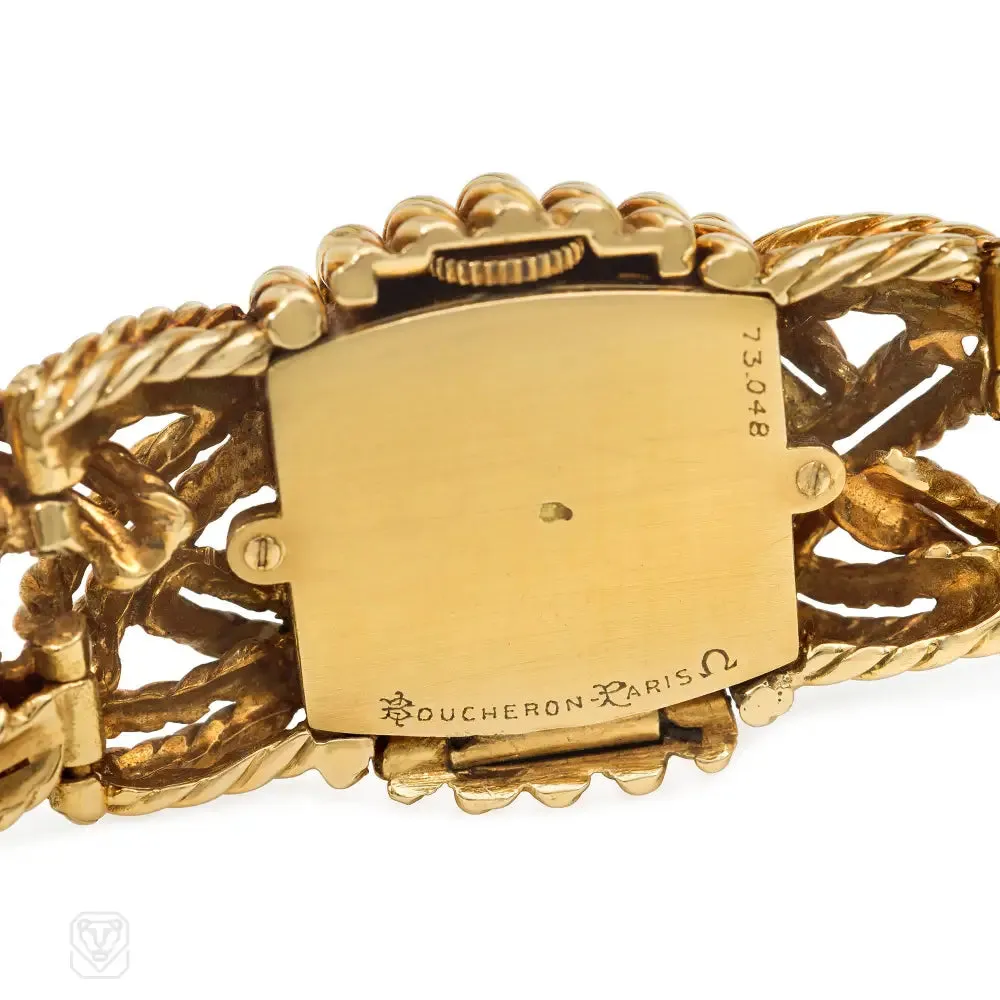 Boucheron Paris mid-century woven rope bracelet/watch