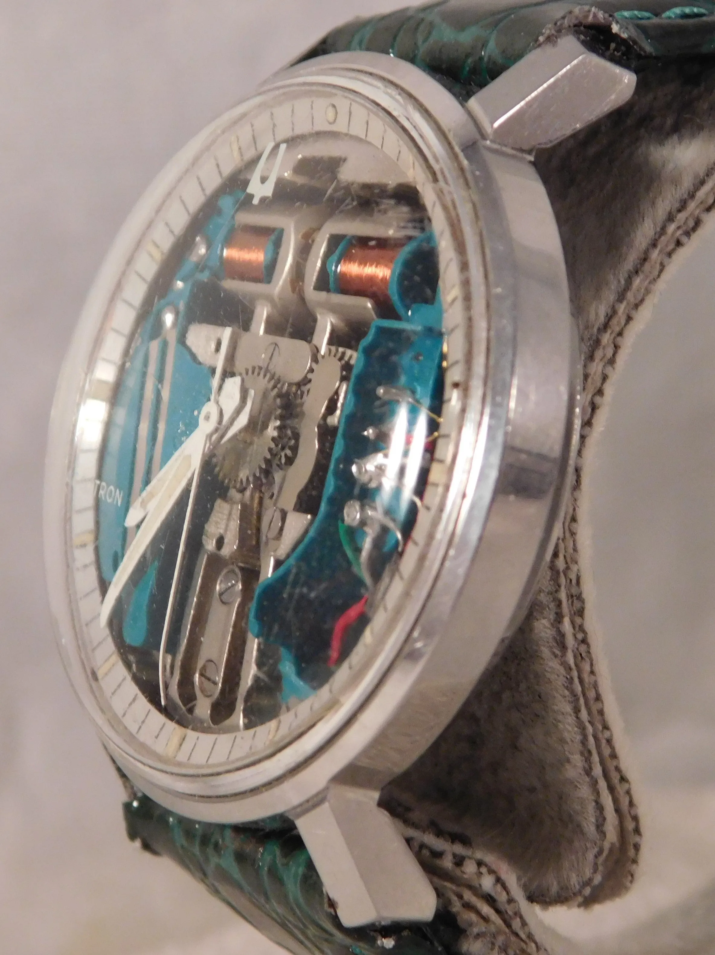 Vintage 1966 Bulova Accutron Spaceview 214 M6 SS Mens Tuning Fork Watch - 34mm