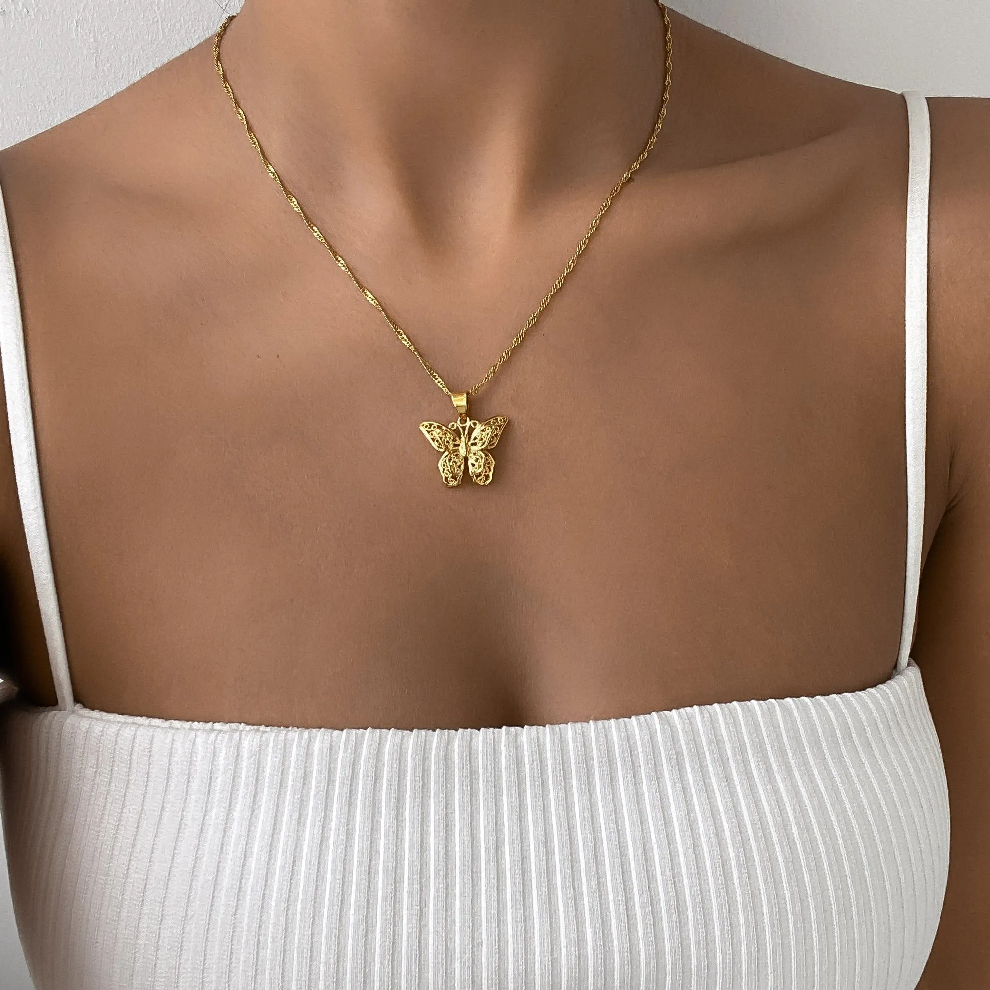 Butterfly Necklace | Gold