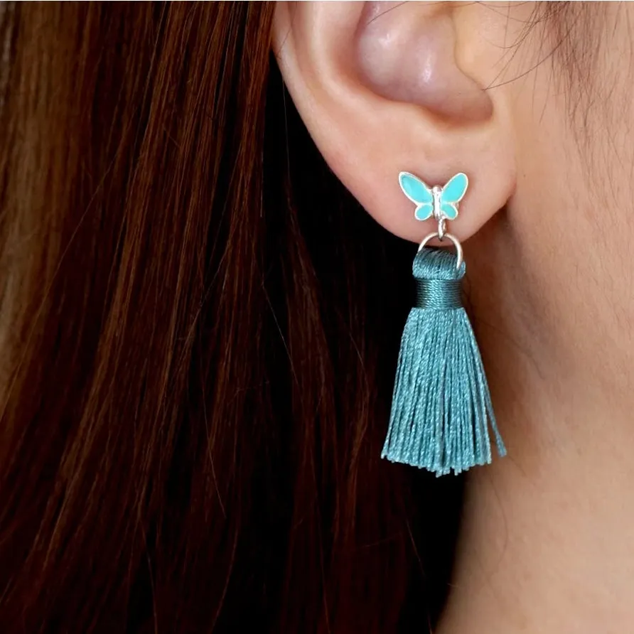 Butterfly Tassel Earrings