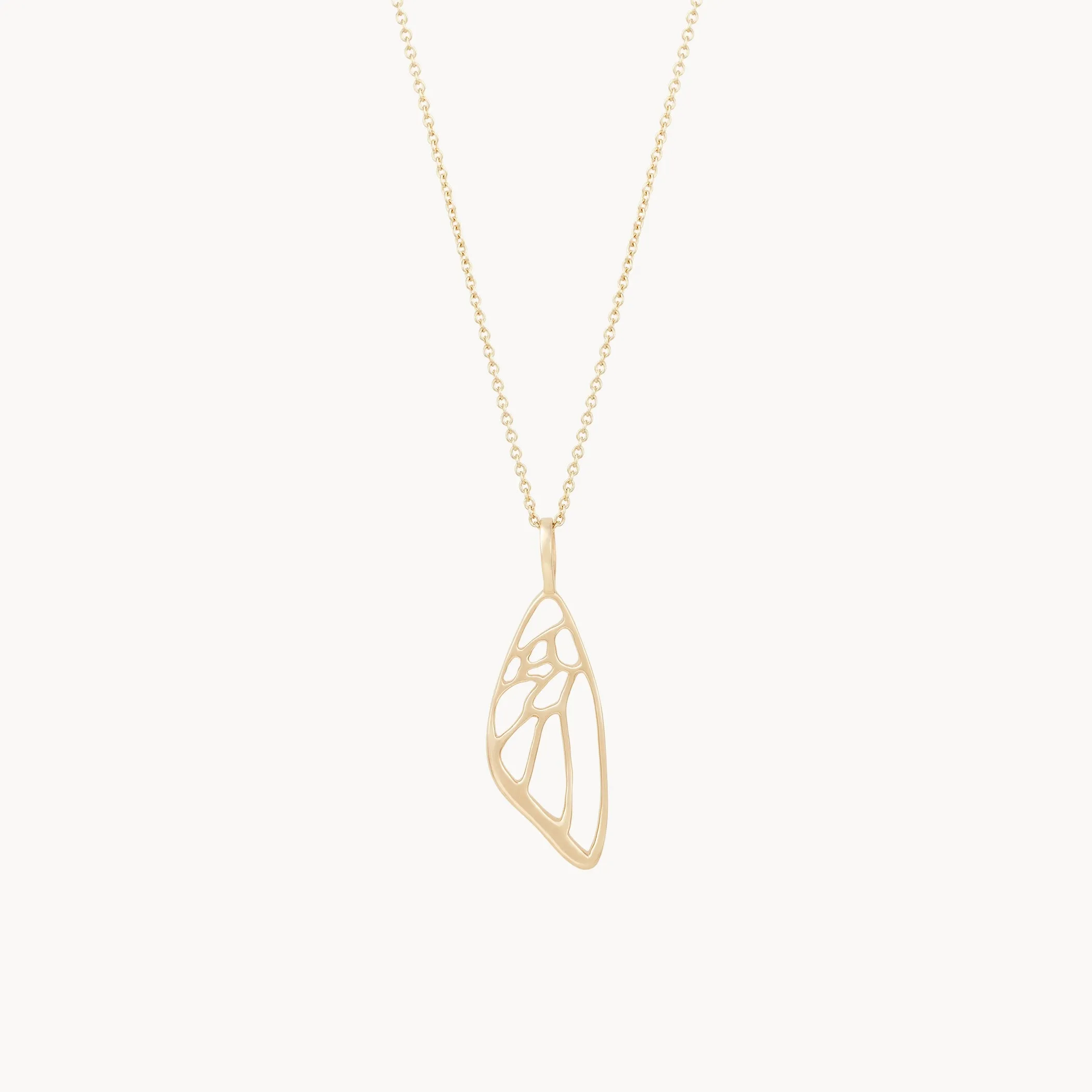 butterfly wing charm - 10k yellow gold