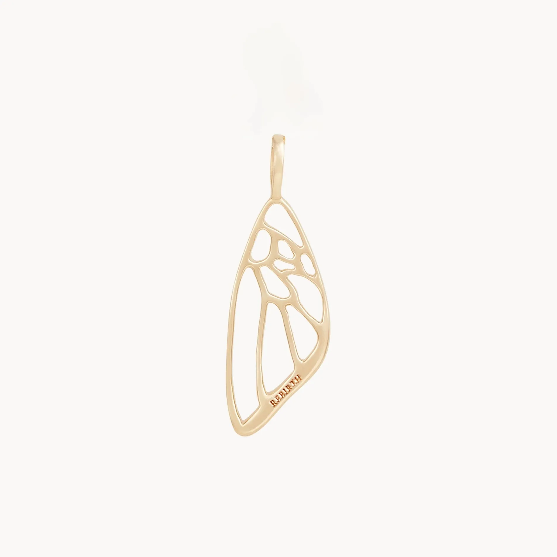 butterfly wing charm - 10k yellow gold