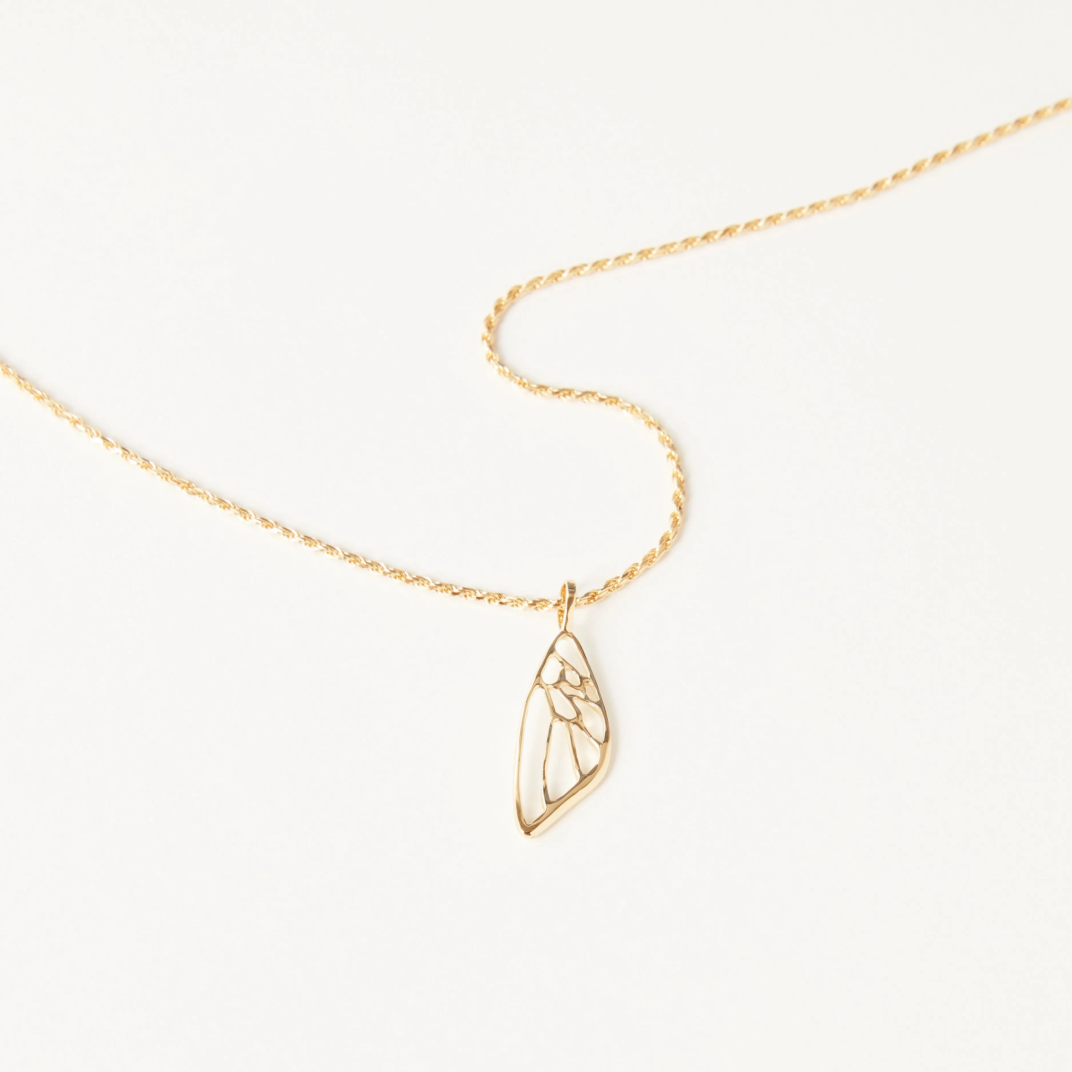 butterfly wing charm - 10k yellow gold