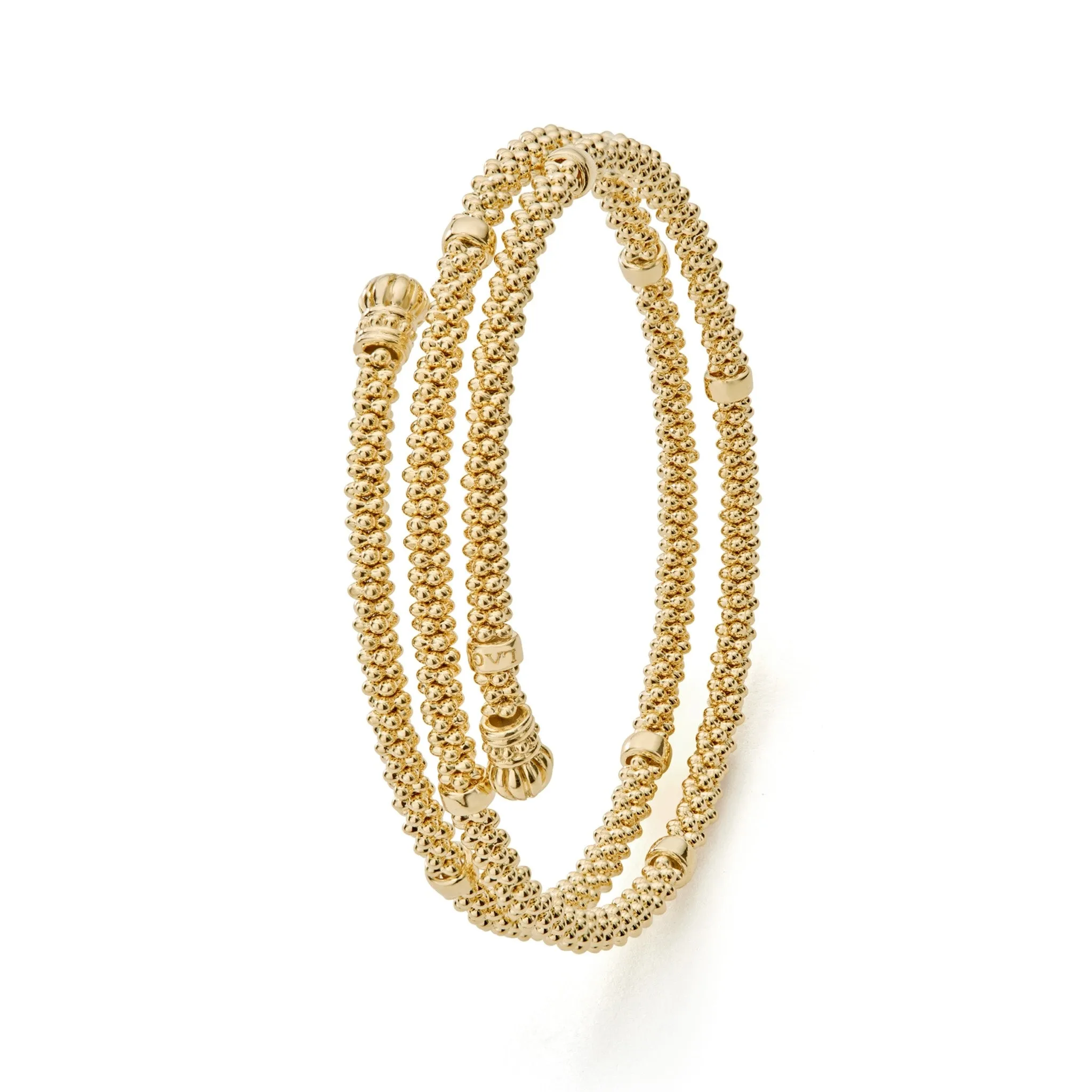 Caviar Gold 18K Gold Wrap Bracelet