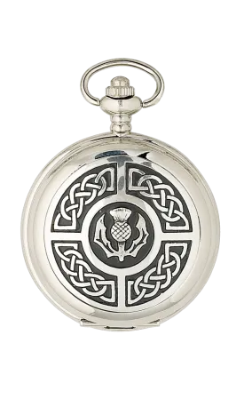 Celtic Thistle Quartz Pocket Watch - PW103Q